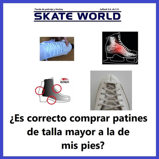 ¿Conviene comprar patines en una talla mayor a la de mis pies?
