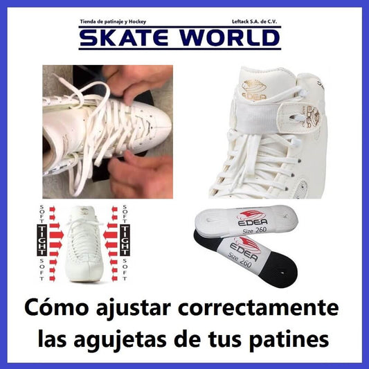 Cómo debes ajustar las agujetas de tus patines