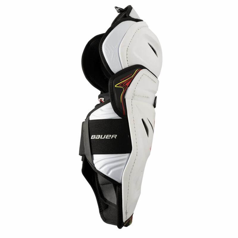 Espinilleras de hockey Bauer Vapor Flypro, con un diseño cónico y tecnología de alto rendimiento.