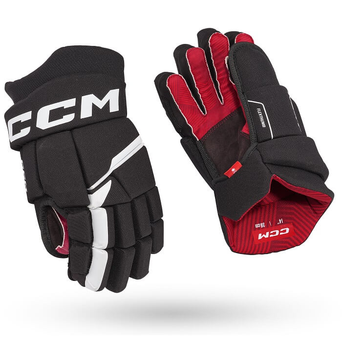 Guantes de hockey CCM Next negro con blanco de venta en Skate World México