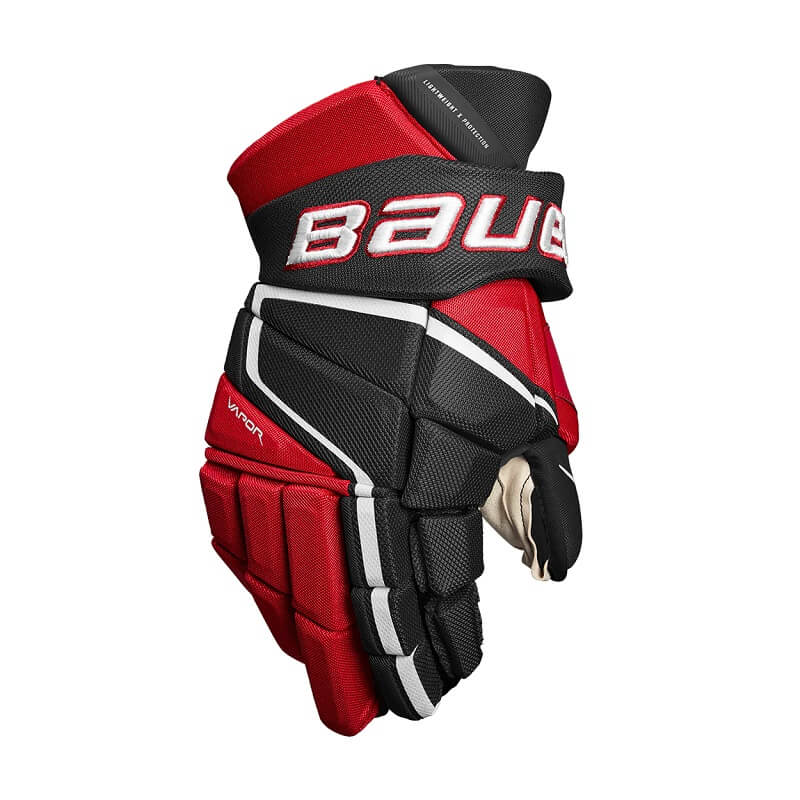 Guantes de hockey Bauer Vapor 3X Pro Negro y rojo de venta en Skate World