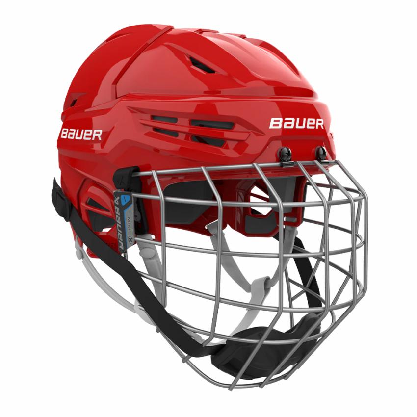 Casco de hockey Bauer RE-AKT 55 con careta rojo de venta en Skate World