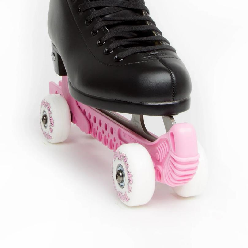Guardas con ruedas RollerGard color rosa para artístico de venta en Skate World México
