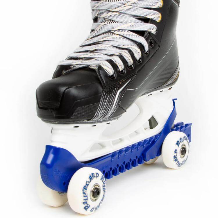 Guardas con ruedas RollerGard color azul para hockey de venta en Skate World México