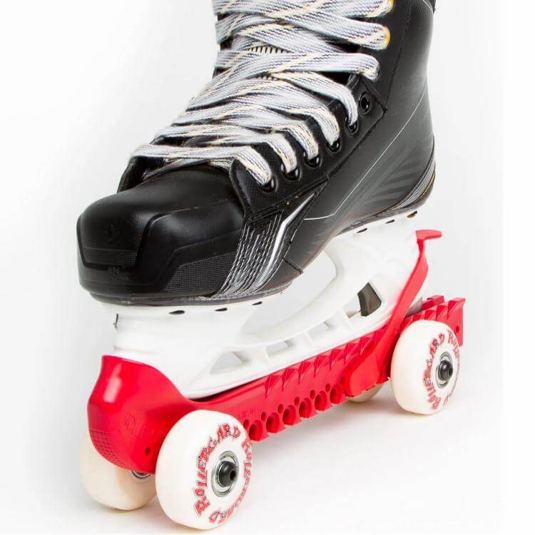 Guardas con ruedas RollerGard color rojo para hockey de venta en Skate World México