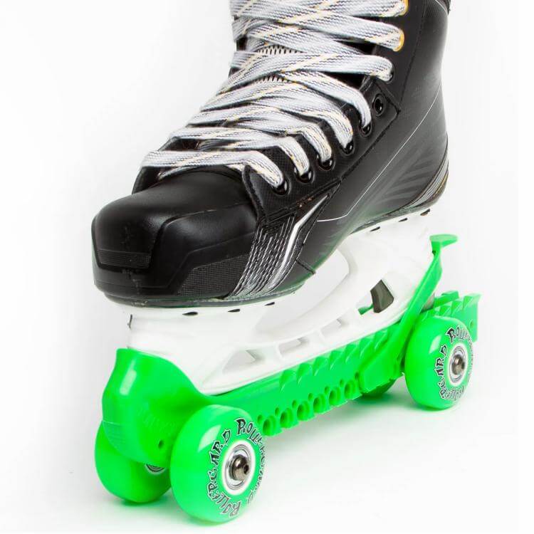 Guardas con ruedas RollerGard color verde para hockey de venta en Skate World México