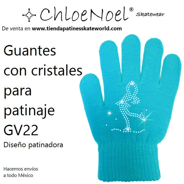 Guantes Chloe Noel GV22 con cristales para patinaje de venta en Skateworld México