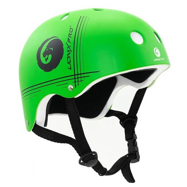 Casco para patinaje infantil de Lionix Pro color verde en Skate World, tiendapatinesskateworld.com