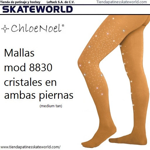 Mallas Chloe Noel para patinadora 8830 con cristales de venta en Skateworld México