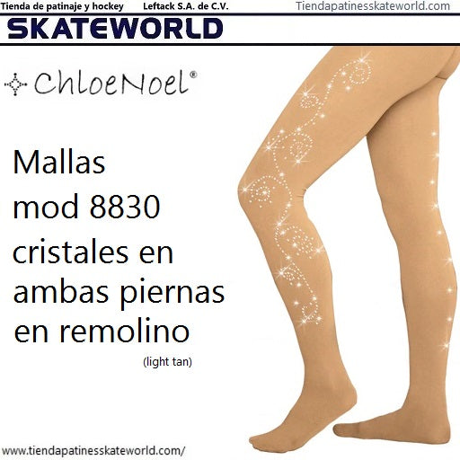 Mallas Chloe Noel para patinadora 8830 con cristales de venta en Skateworld México