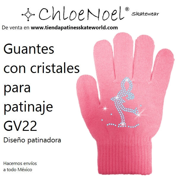 Guantes Chloe Noel GV22 con cristales para patinaje de venta en Skateworld México