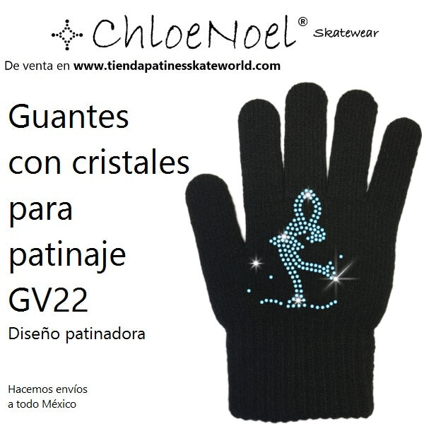 Guantes Chloe Noel GV22 con cristales para patinaje de venta en Skateworld México