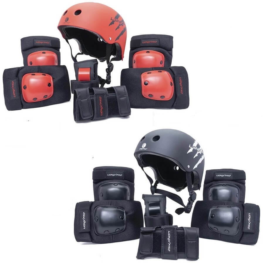 Set de protectores y casco para patinaje Lionix Pro de venta en Skate World México