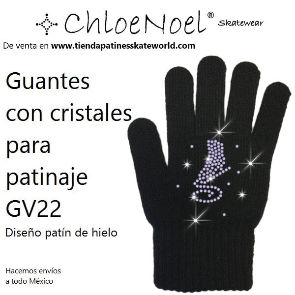 Guantes Chloe Noel GV22 con cristales para patinaje de venta en Skateworld México