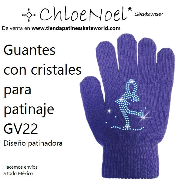 Guantes Chloe Noel GV22 con cristales para patinaje de venta en Skateworld México