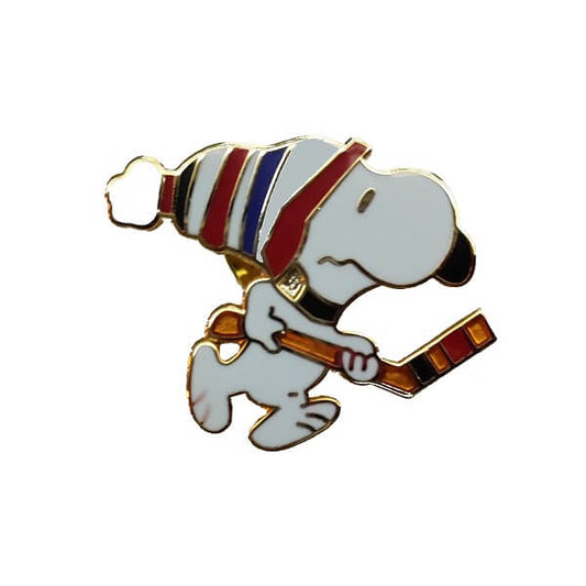 Pin metálico con diseño de Hockey modelo Snoopy de venta en Skate World México