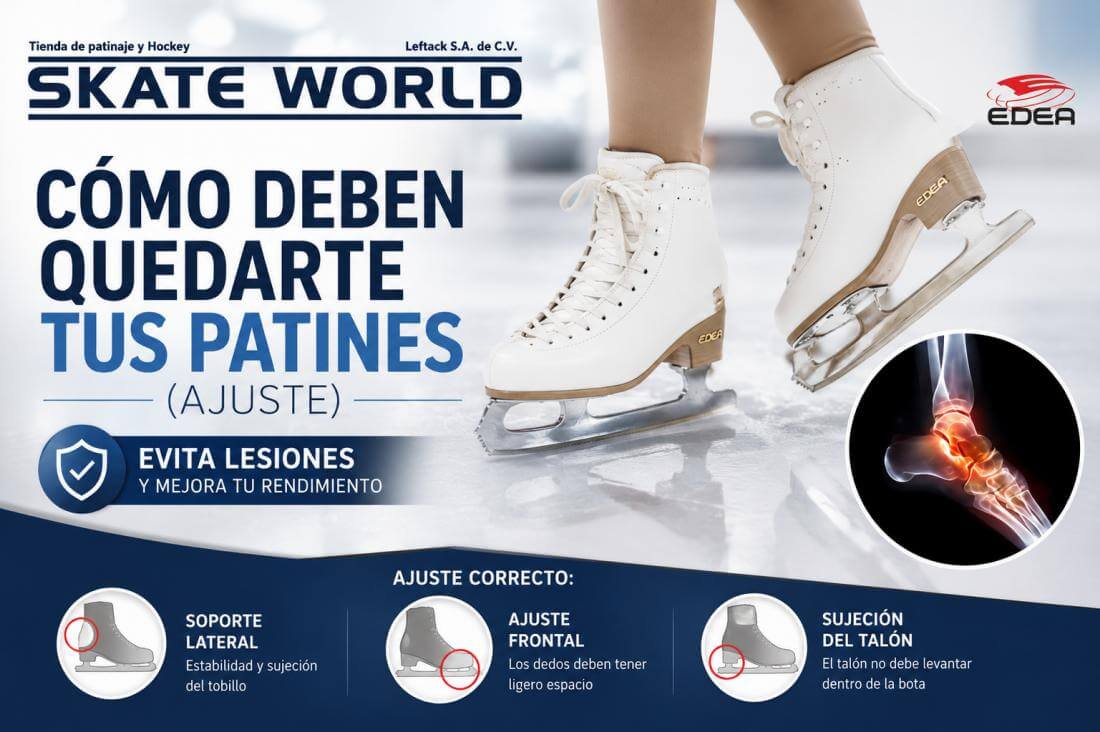 El ajuste correcto de tus patines de hielo
