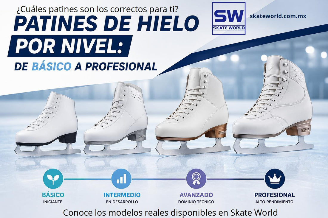 De recreativo a competencia: Patines de hielo según el nivel de experiencia