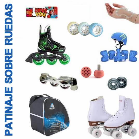 Distintos productos de patinaje artístico sobre ruedas de venta en Skate World México