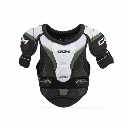 Hombreras de hockey femenil CCM JetSpeed FTW Jr frontal