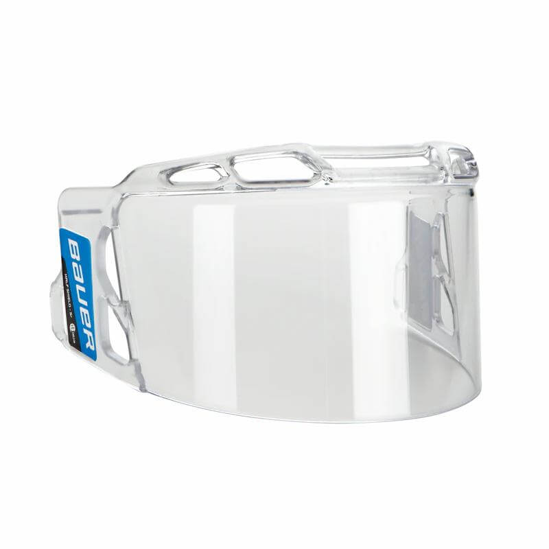 Visor Bauer Half Shield para jugadores de hockey que buscan protección y una visibilidad superior y un campo periférico despejado.
