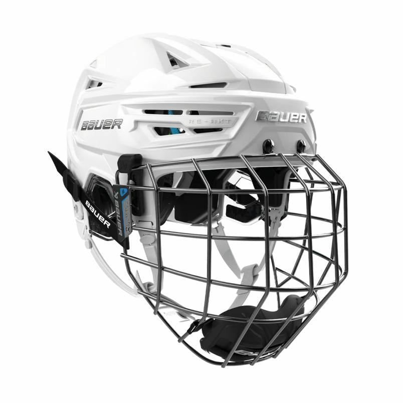 Casco de hockey Bauer RE-AKT 155 con careta blanco de venta en Skate World