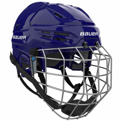 Casco de hockey Bauer RE-AKT 55 con careta azul marino de venta en Skate World