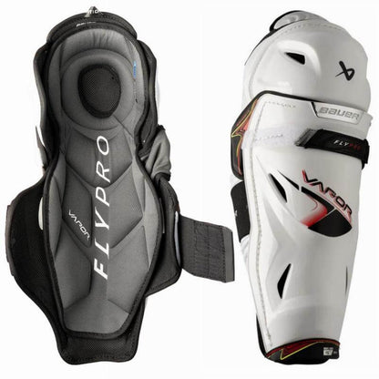 Espinilleras de hockey Bauer Vapor Flypro Protección Avanzada y Agilidad para Jugadores de Hockey de Nivel Intermedio. 