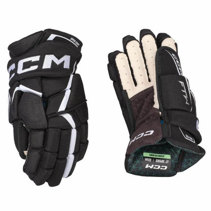 Guantes de hockey femenil CCM JetSpeed FTW nivel avanzado, ajuste profesional y protección de élite para jugadoras de hockey sobre hielo e inline hockey