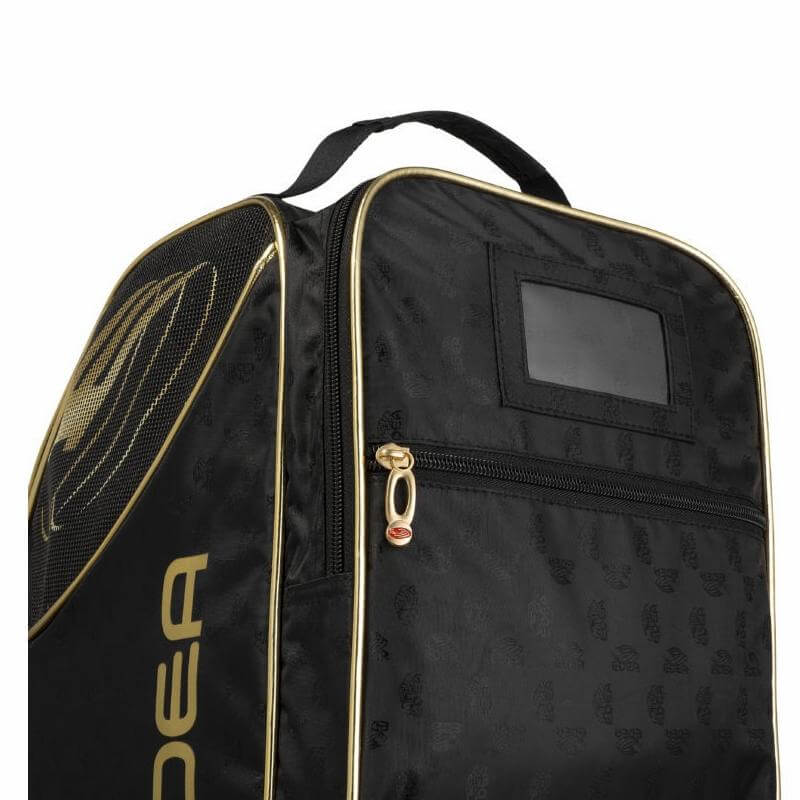 Maleta Edea Gold con bolsillo posterior de fácil acceso para guardar ropa y accesorios de patinaje artístico