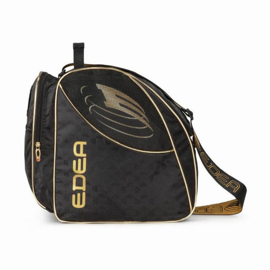 Maleta Edea Gold con diseño elegante, ribetes dorados y tejido Jacquard para patinadoras de artístico sobre hielo y ruedas