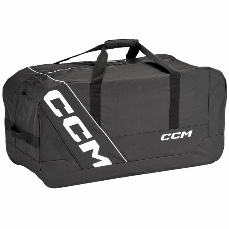 Maleta de hockey CCM 510 Core 32 pulgadas con paneles de malla para ventilación, bolsillo de identificación y cremallera YKK de alta calidad
