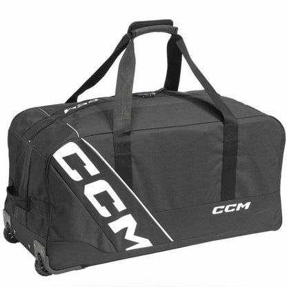 Maleta de hockey CCM 520 37 pulgadas con ruedas todoterreno de alta resistencia y asa telescópica retráctil - capacidad 175 litros para adulto