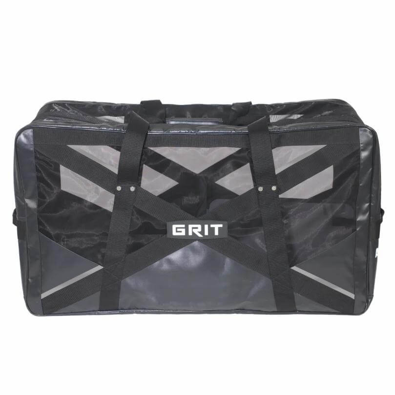 Maleta de Hockey Grit Tarps Off Airbox con exterior de lona de polivinilo duradera, malla de nailon y cinchas.