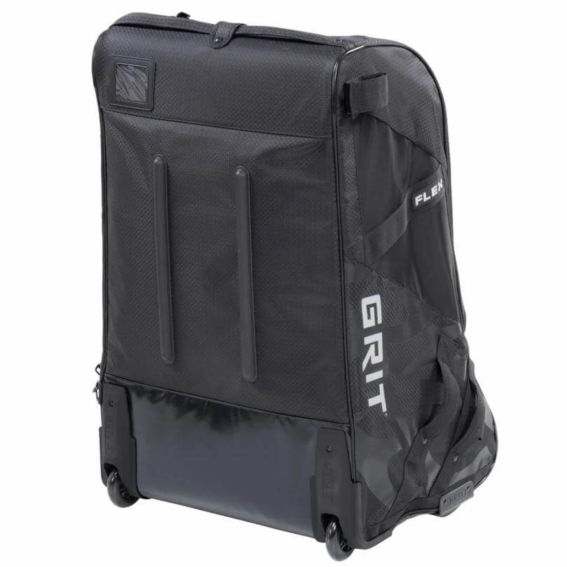 Maleta de hockey Grit Fex 2.0 con ruedas, cuenta con un sistema de correas de transporte actualizado.