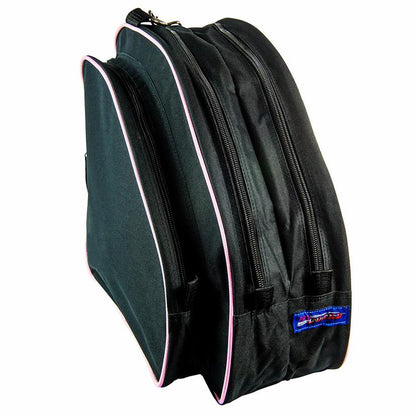 Maleta Proguard 8099 negra con detalles en rosa – diseño elegante para patinadores