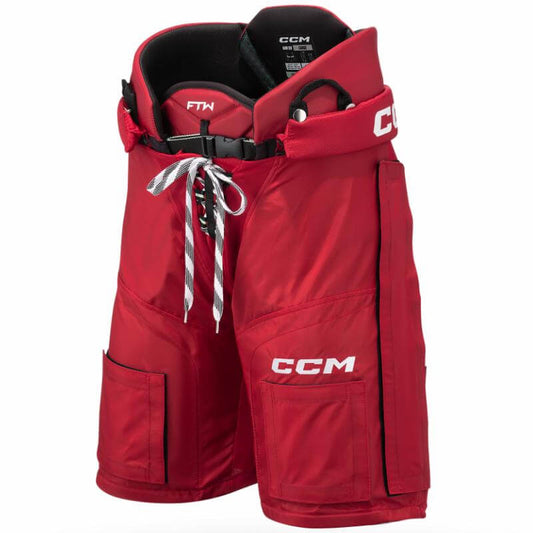 Pants de hockey femenil CCM JetSpeed FTW Senior vista frontal - ajuste anatómico FTW para jugadoras de hockey sobre hielo