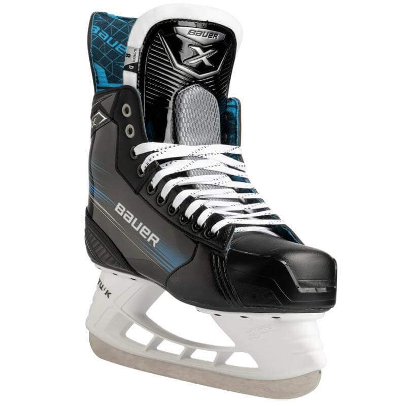 Patines de hockey sobre hielo Bauer X con diseño tipo Vapor: Ajuste cómodo y flexible.